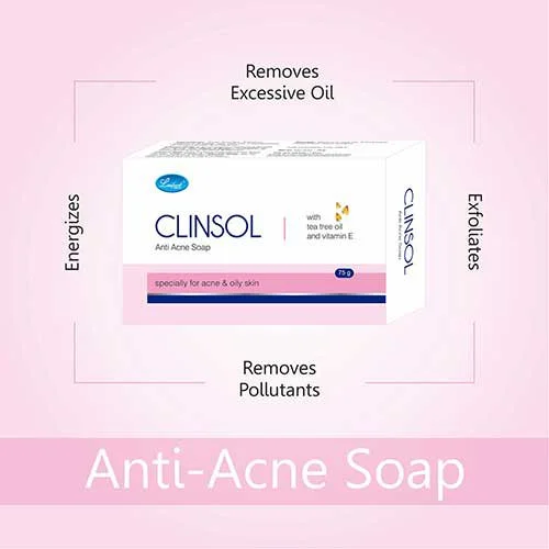 CLINSOL ANTI ACNE SOAP 75G - Image 2