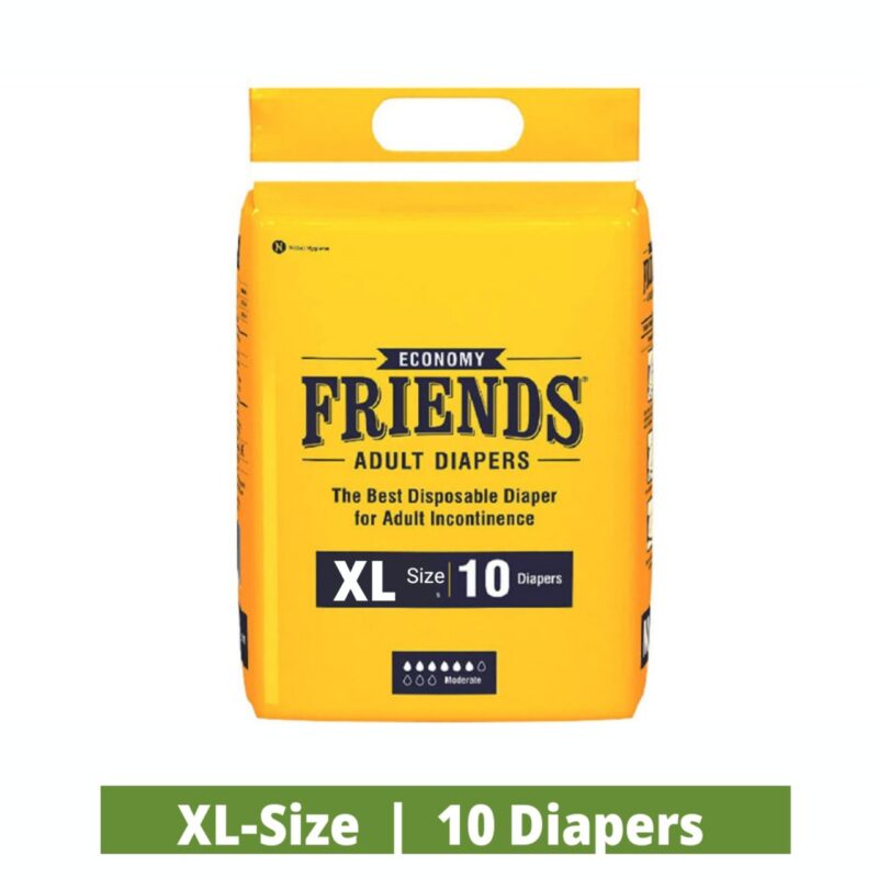 Friends Economy Adult Diapers XL-Size 10 Diapers