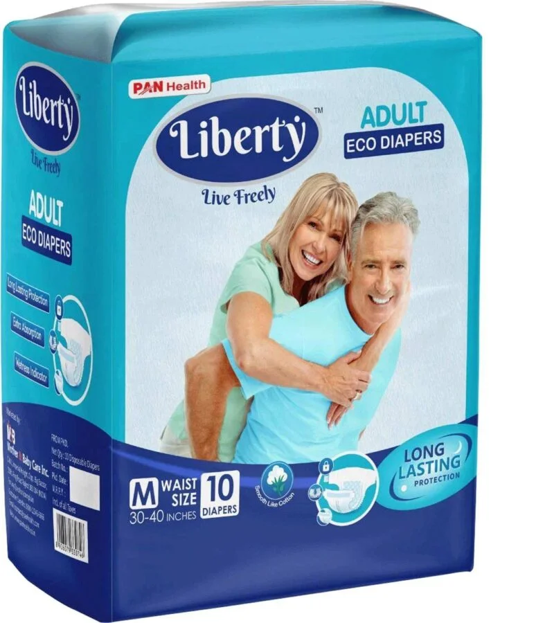 Liberty Eco Adult Diapers Medium - Size 10 Units