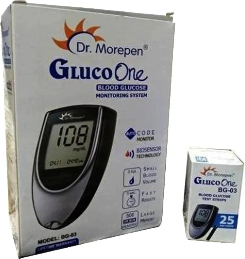 Glucometer Kit (With 25 Strips) Dr Morepen Bg 03 - Image 4