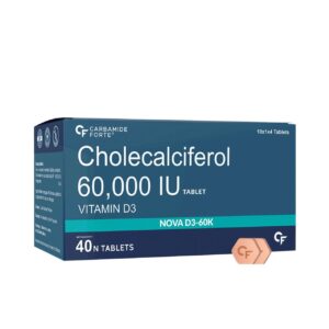 Carbamide Forte Vitamin D3 60000 Iu Cholecalciferol Vitamin D-40 Tablets
