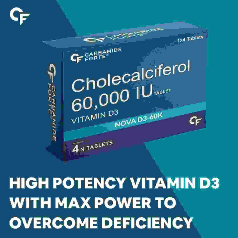 Carbamide Forte Vitamin D3 60000 Iu Cholecalciferol Vitamin D-40 Tablets - Image 3