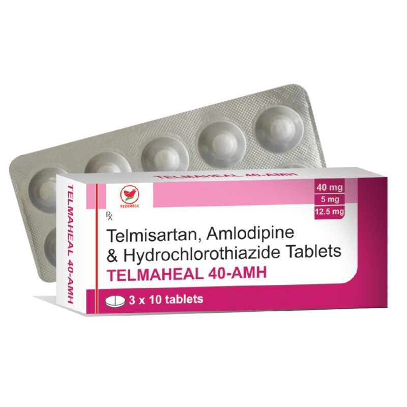 Each film coated tablet contains Telmisartan 40 mg, Amlodipine Besylate eq. to Amlodipine 5 mg & Hydrochlorothiazide 12.5 mg