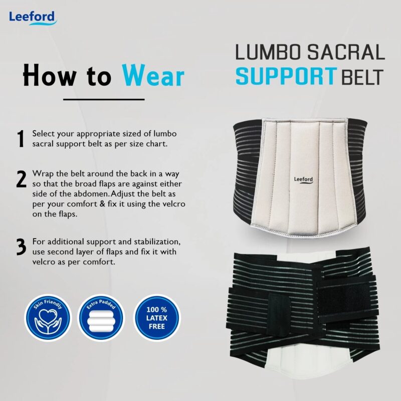 Lumbo Sacral Belt For Back Support And Stabilization, Men And Women - Image 5