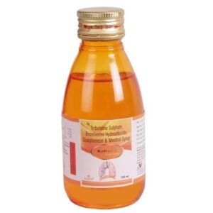 TERBUTALINE SULPHATE 2.5 MG + GUAIPHENESIN 100 MG + BROMHEXINE HYDROCHLORIDE 4 MG + MENTHOL 1 MG FLAVOURED SYRUP BASE (KOFROS BR)