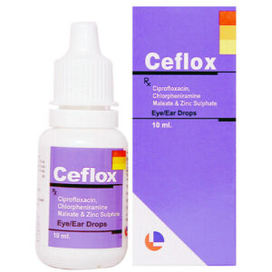CIPROFLOXACIN 0.3% W/V,CHLORPHENIRAMINE MALEATE 0.1% W/V & ZINC SULPHATE 0.1 % W/V EYE / EAR DROPS
