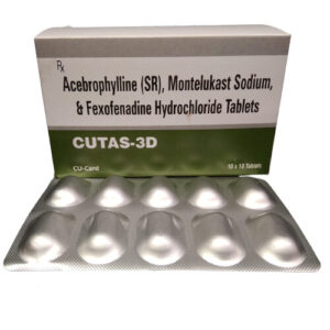 ACEBROPHYLLINE (SR) 200 MG + MONTELUKAST SODIUM 10 MG + FEXOFENADINE HYDROCHLORIDE 120 MG (Cutas 3D Tablet)