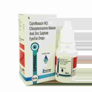 CIPROFLOXACIN HYDROCHLORIDE 0.3% W/V + CHLORPHENIRAMINE MALEATE 0.1 % W/V + ZINC SULPHATE 0.1 % W/V