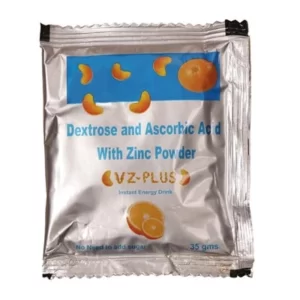 DEXTROSE 17.5 GM + SUCROSE 14 GM + ZINC SULPHATE 32.5 GM + ASCORBIC ACID 50 MG POWDER
