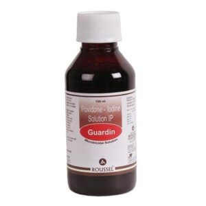 POVIDONE IODINE SOLUTION BOTTLE of 100 ML. (Guardin )