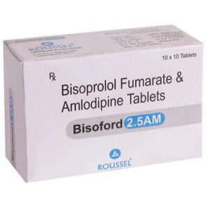 BISOPROLOL 2.5 MG + AMLODIPINE 5 MG ( Bisoford 2.5AM Tablet )