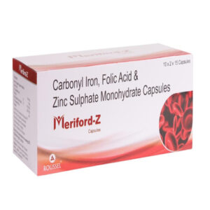CARBONYL IRON 50 MG + FOLIC ACID 0.5 MG + ZINC SULPHATE 61.8 MG ( Meriford Z Capsules )