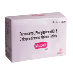 PARACETAMOL 325 MG + PHENYLEPHRINE HCL 5 MG + CHLORPHENIRAMINE MALEATE 4 MG ( Maxcold Tablets )