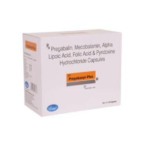 PREGABALIN 75 MG + MECOBALAMINE 750 MCG + ALPHA LIPOIC ACID 100 MG + FOLIC ACID 1.5 MG + PYRIDOXINE HYDROCHLORIDE 3 MG ( Pregabanyl Plus Capsules )