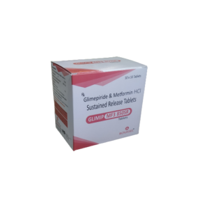 GLIMEPIRIDE 3 MG +METFORMIN HCL 850 MG SR ( Glimip MF3 850SR Tablets )