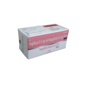 VOGLIBOSE 0.3MG + REPAGLINIDE 0.5 MG ( Voglitic Rapid 0.3/0.5 Tablets )