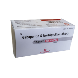 GABAPENTIN IP 100 MG + NORTRIPTYLINE HCL IP 10 MG ( Gabaex NT 100/10 Tablets )