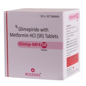 GLIMEPIRIDE 4 MG + METFORMIN HYDROCHLORIDE 500 MG SR ( Glimip MF4 SR Tablets )