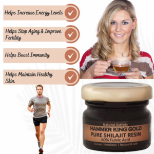 product-grid-gallery-item Vigini Hammer King Gold Pure Premium Original Shilajit Resin 60% Fulvic Acid for Energy Power Testosterone Stamina Strength Booster  Performance Enhancer