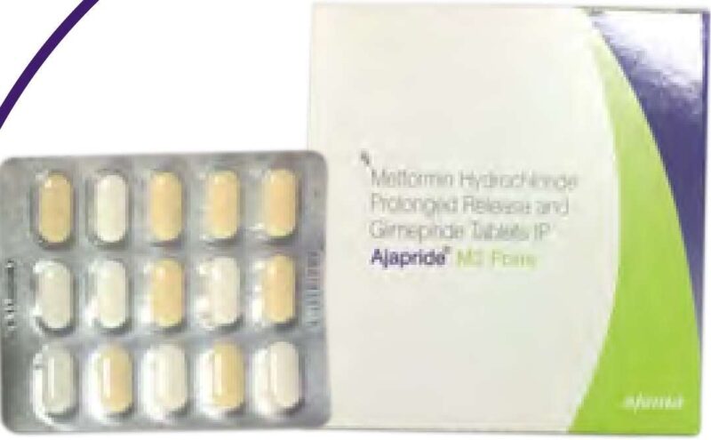 AJAPRIDE M2 FORTE SR TAB 2/1000MG,15’S