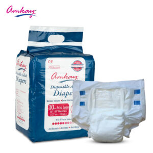 Amkay Adult Diaper Pants - Large (L) Size| Waist Size (96-142cm | 38-56 inches)| Easy-to-wear, Unisex| High Absorbency, Leak Proof with Overnight Protection (Pack of 10 Counts)