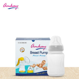 Amkay Manual Breast Pump | Manual & Portable | Quiet & Easy to Clean | Soft & Gentle | BPA Free
