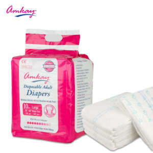 Amkay Adult Diaper Pants - Extra Large (XL) Size| Waist Size (127-165cm | 50-65 inches)| Easy-to-wear, Unisex| High Absorbency, Leak Proof with Overnight Protection (Pack of 10 Counts)