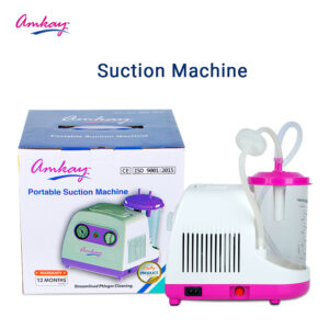 Amkay Product's Portable Suction Machine Unit with 1000 ml Jar for Home, Clinic, Dentist and Hospital with 1 Year Warranty