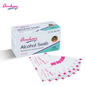Amkay Disposable Alcohol Swab| Sterile Antiseptic Cleaning Swab| Antiseptic Preparation Swabs For Skincare - 100 Pcs 