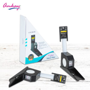 Amkay Stature Meter 200CM Tall Measuring Tape Wall Mounted Growth Stature Meter For Kids & Adults Ideal for Sitting/Standing Position