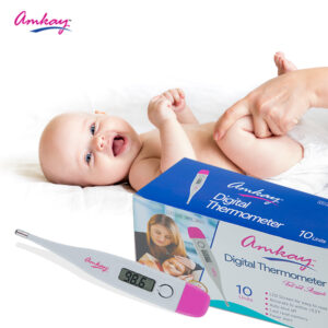 product-grid-gallery-item Amkay Digital Thermometer With Quick Measurement of Oral & Underarm Temperature in Celsius & Fahrenheit, Water Resistant for Easy Cleaning (White)