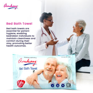 product-grid-gallery-item Amkay Bed Bath Towel/Wipes, 100% safe, Anti-Bacterial, Alcohol-Free, No Water Needed, Non Wooven Bed Towels for Kids & Adults (Pack of 1)