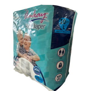 Amkay Pant Type Diapers for Adults, Skin Friendly, Breathable Fabric, Easy to Wear & Remove, Comfortable Fit Diapers for Men & Women (L - Size)