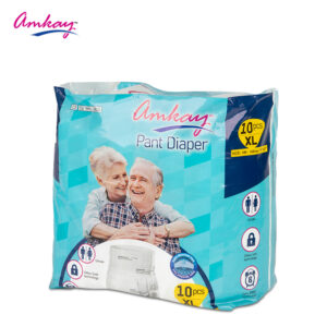 Amkay Pant Type Diapers for Adults, Skin Friendly, Breathable Fabric, Easy to Wear & Remove, Comfortable Fit Diapers for Men & Women (XL - Size)